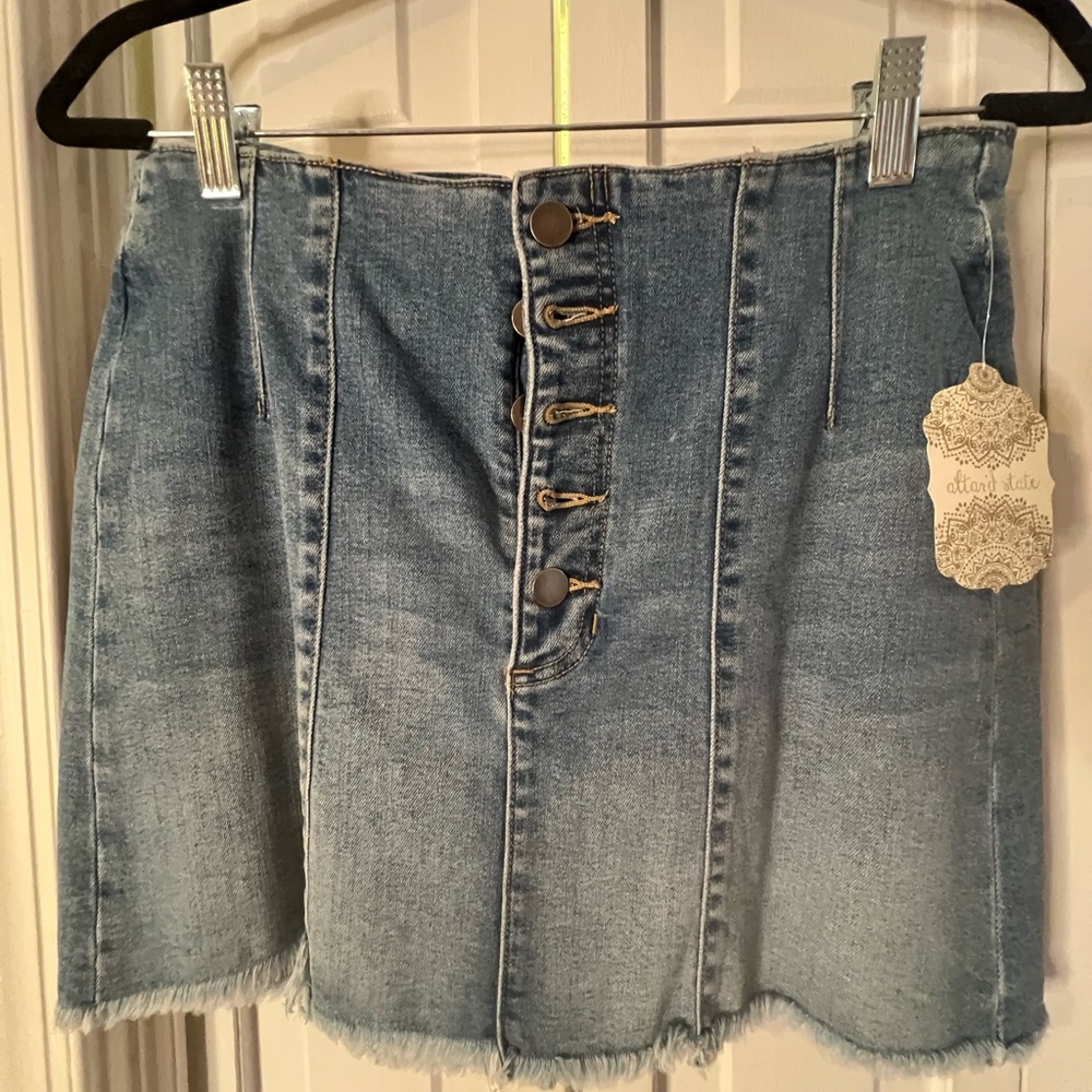 Altar'd State Blue Denim Skirt